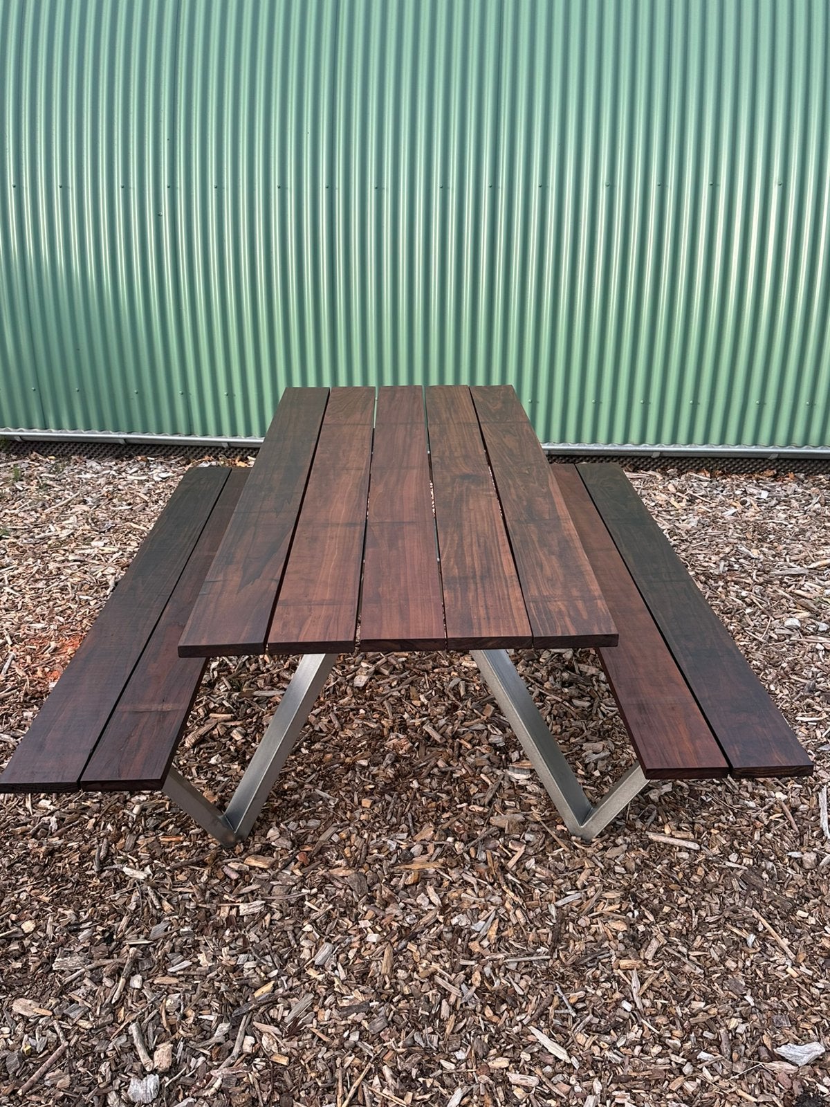 Picknicktafel / tuinbank, Ophalen, Zo goed als nieuw, Hout