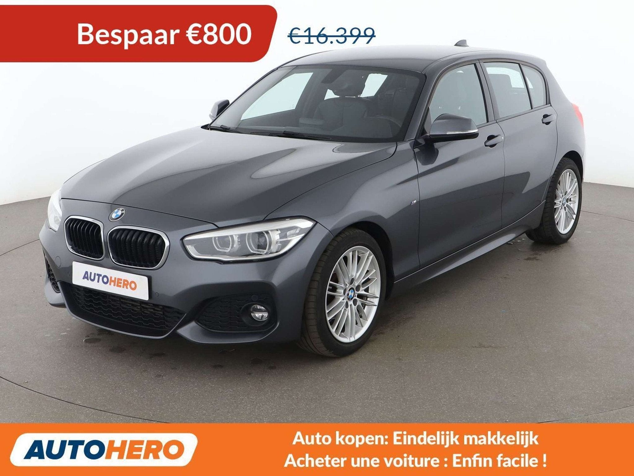 BMW 1 Serie 116 116i M Sport (bj 2018), Gebruikt, Leder, 109 pk, 5 deurs