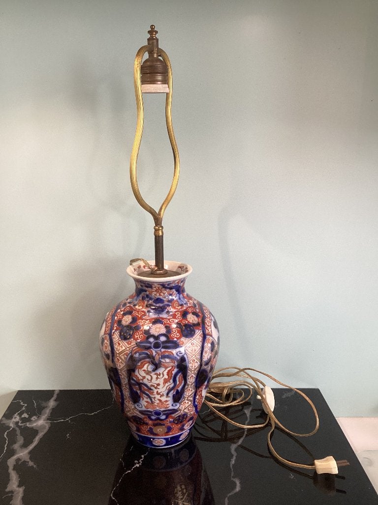 Lamp in porselein Imari - Japan. 188/Ba., Antiek en Kunst, Ophalen