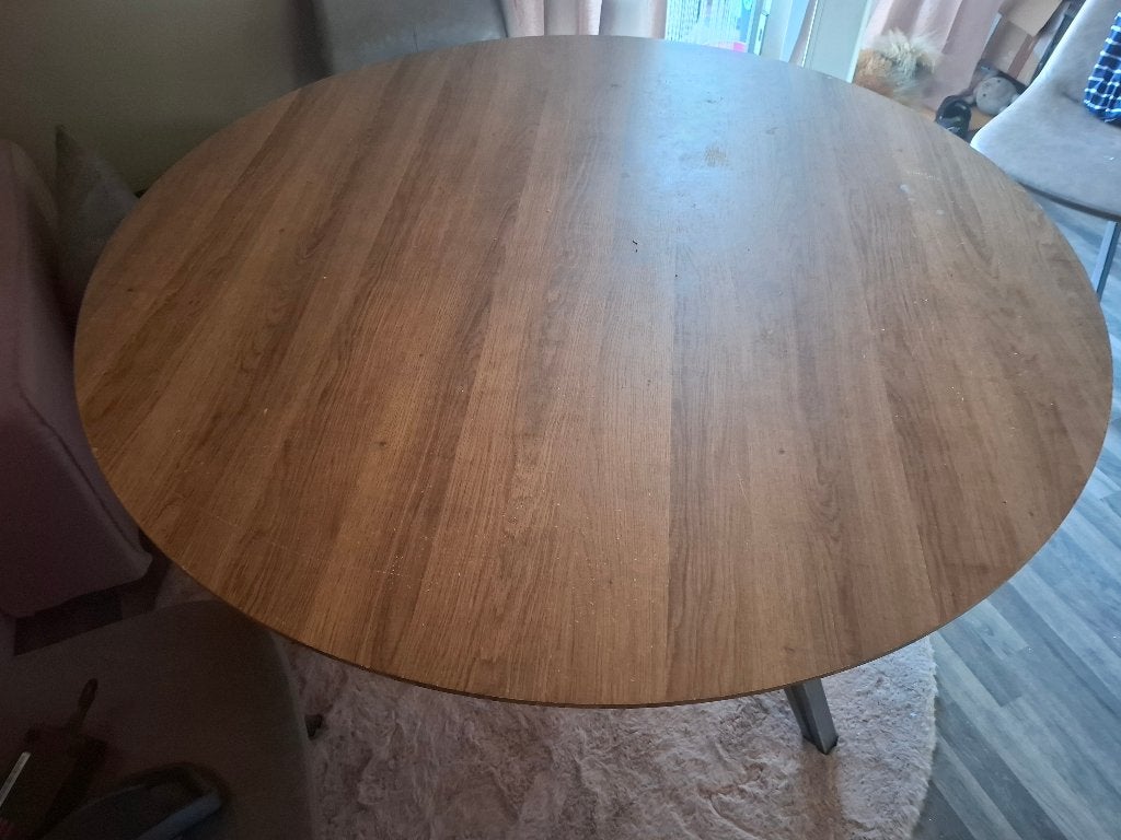 Eettafel 130 breedte  76 cmhoogte, Huis en Inrichting, Ophalen, Overige materialen, Gebruikt, 50 tot 100 cm