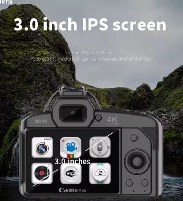 4K Vlogcamera Nachtzicht 16X Zoom, Audio, Tv en Foto, Verzenden, Nieuw