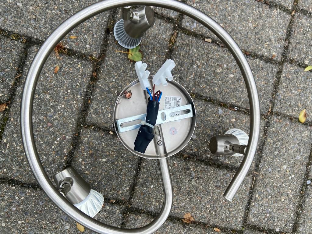 plafonnier en inoxydable avec 3 spots led inclus, Enlèvement ou Envoi, Comme neuf