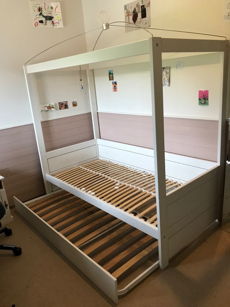 Bed, Huis en Inrichting, Ophalen, 90 cm, Eenpersoons, Zo goed als nieuw