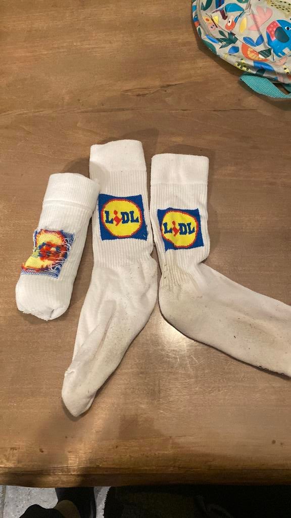 2 paar lidl sokken eerste generatie collectorsitem, Vêtements | Hommes, Enlèvement, Comme neuf