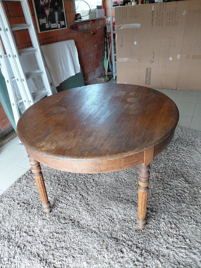 Antieke ronde tafel, Ophalen