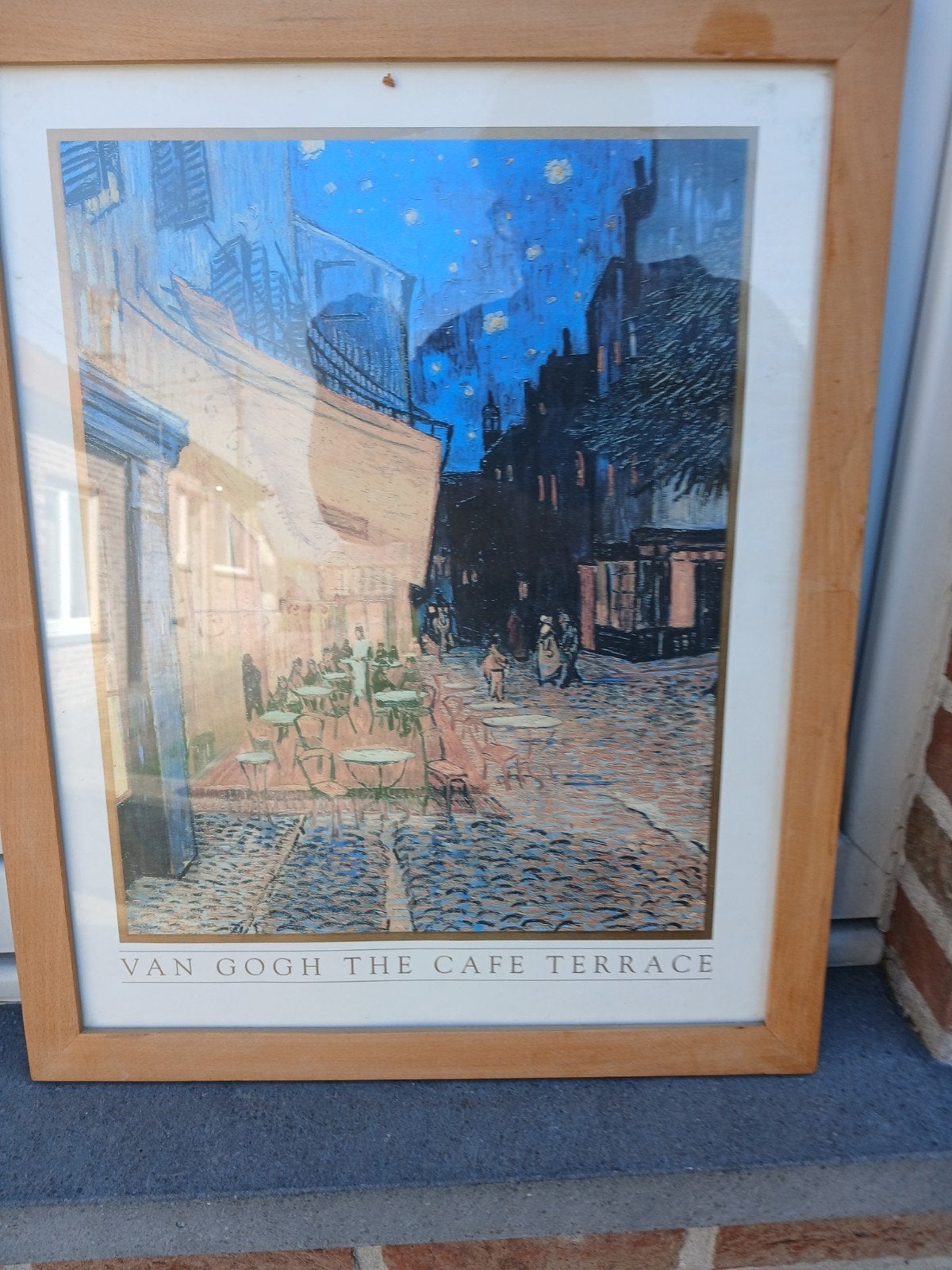 kader   met tekening van gohg the cafee terrace, Antiek en Kunst, Ophalen