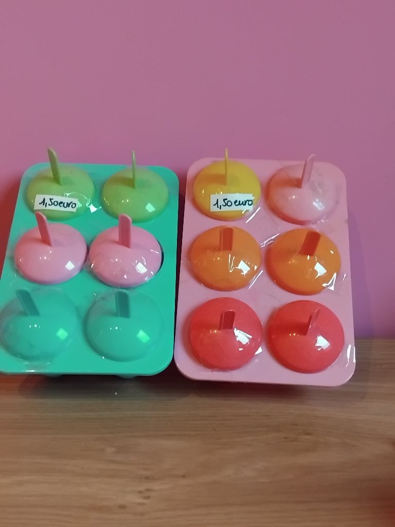 Ijsjesvormen / waterijsvormpjes (set van 6), Huis en Inrichting, Overige typen, Ophalen, Gebruikt, Roze