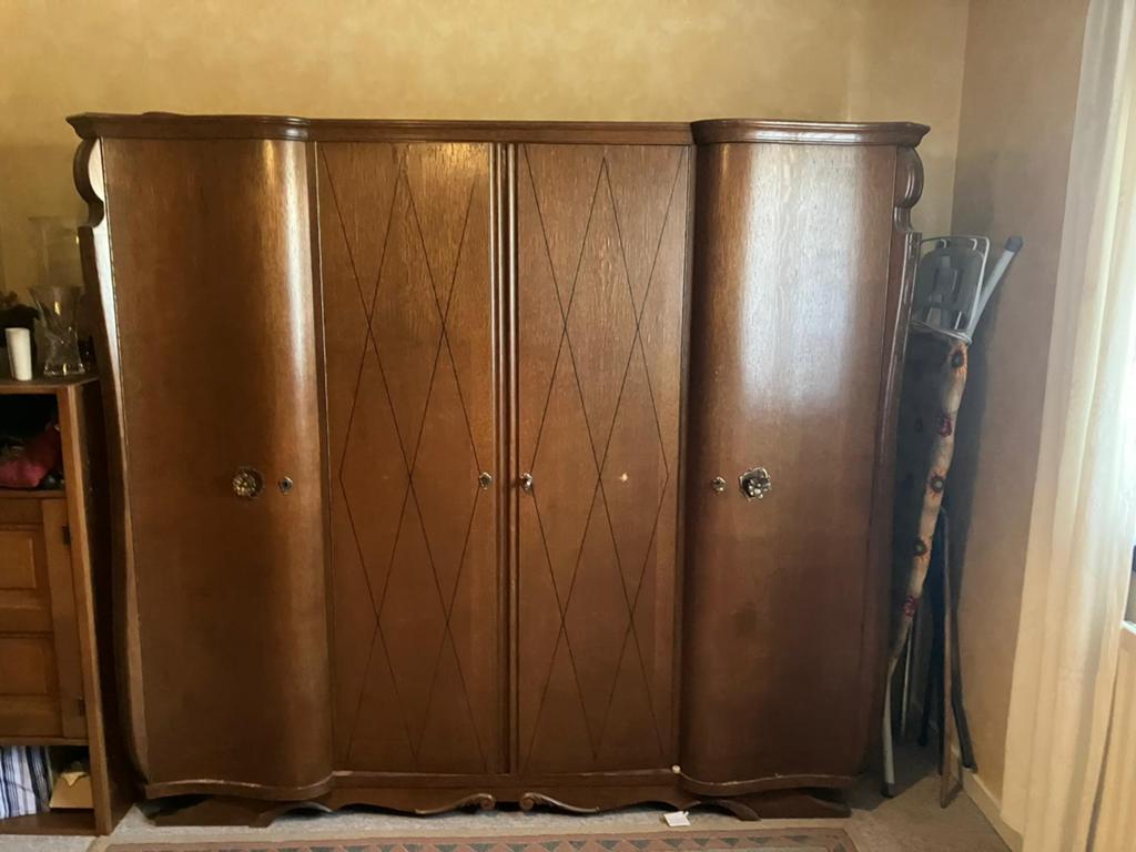 Antieke slaapkamer, Gebruikt, 200 cm of meer, 150 tot 200 cm, 50 tot 75 cm