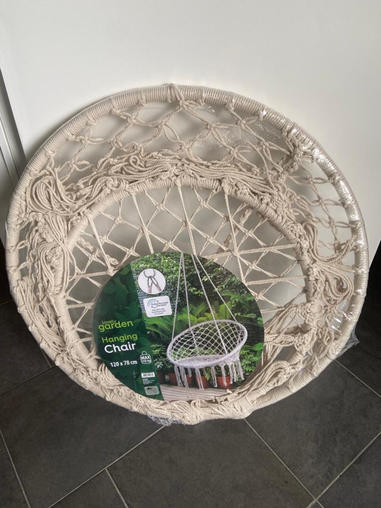 Nieuwe macramé hangstoel, Tuin en Terras, Hangmatten, Ophalen, Nieuw, Eenpersoons, Buiten