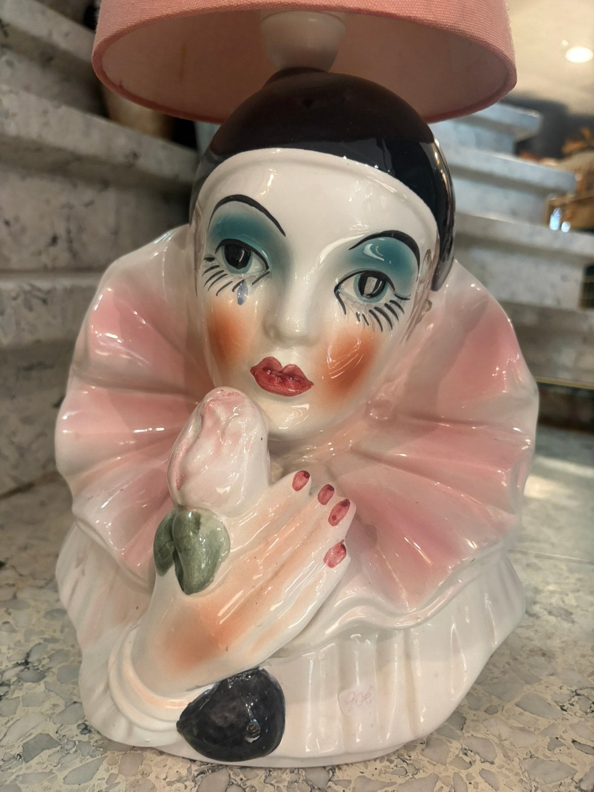 Vintage Pierrot clown lamp, Ophalen of Verzenden