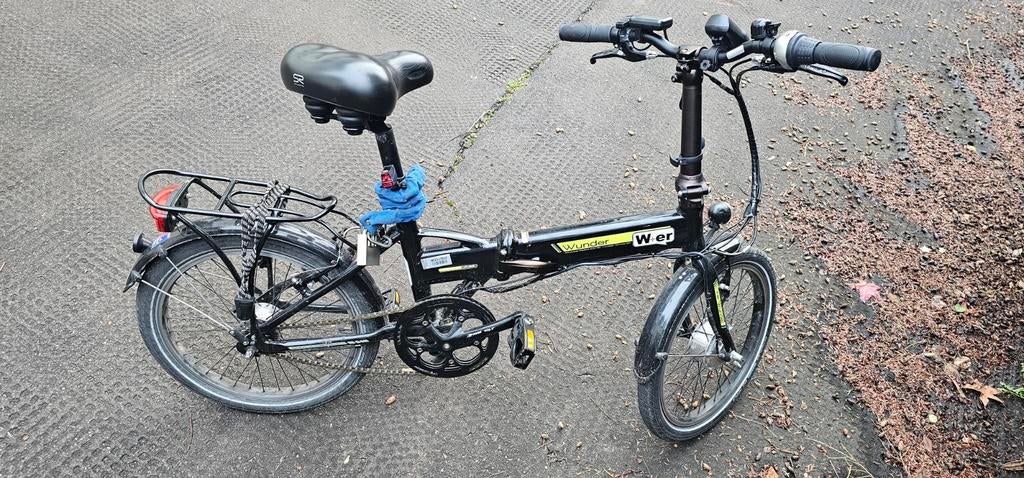 Elektrische plooifiets, Fietsen en Brommers, Fietsen | Vouwfietsen, Gebruikt, Overige merken, Totaal opvouwbaar, Velgrem
