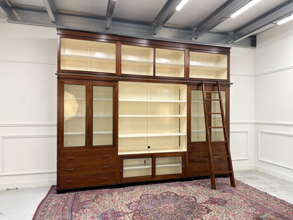 Grote Klassiek Engelse Art Deco Boekenkast Bibliotheekkast, Antiek en Kunst, Ophalen