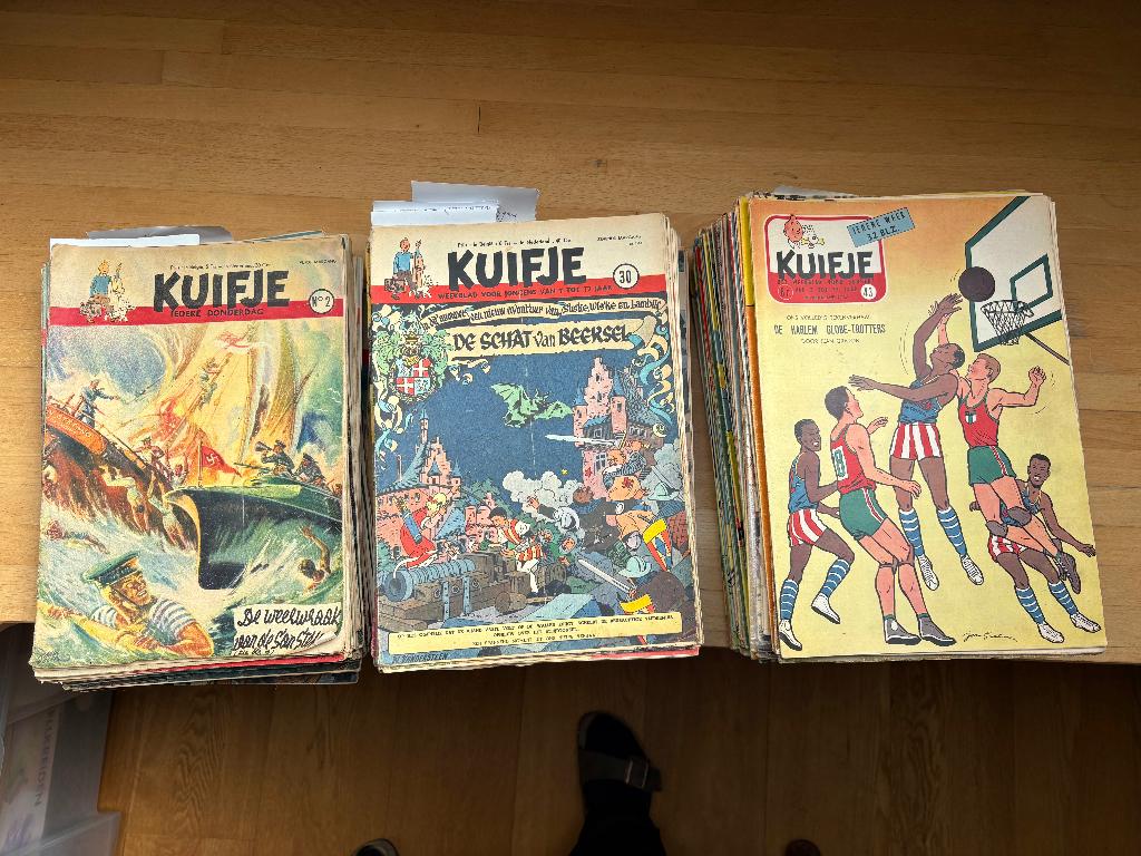 weekbladen Kuifje jaren '50, Collections, Enlèvement ou Envoi, Tintin, Utilisé, Livre ou Jeu