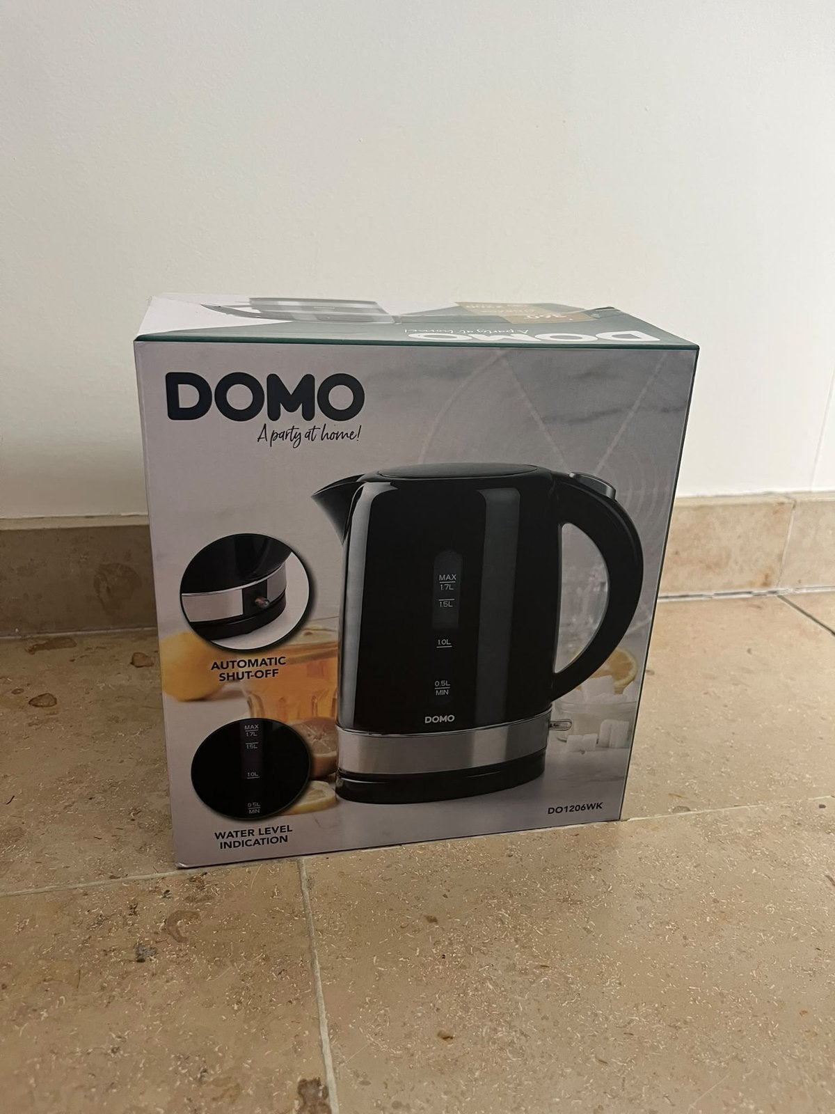 Bouilloire Domo 1,7 L neuve, 1 à 2 litres, Enlèvement ou Envoi, Neuf