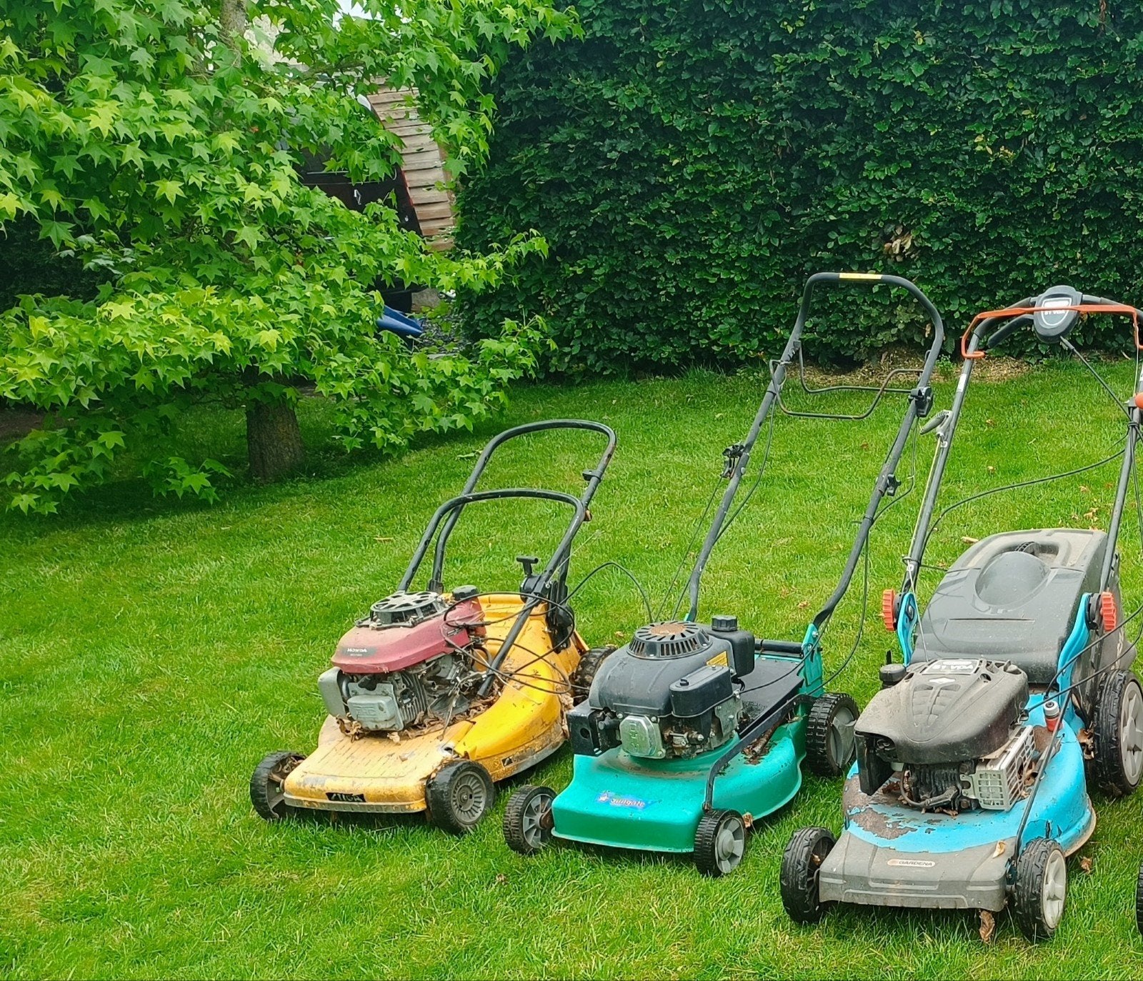 Lot de tondeuses a rénover ou pour pièces, Jardin & Terrasse, Enlèvement