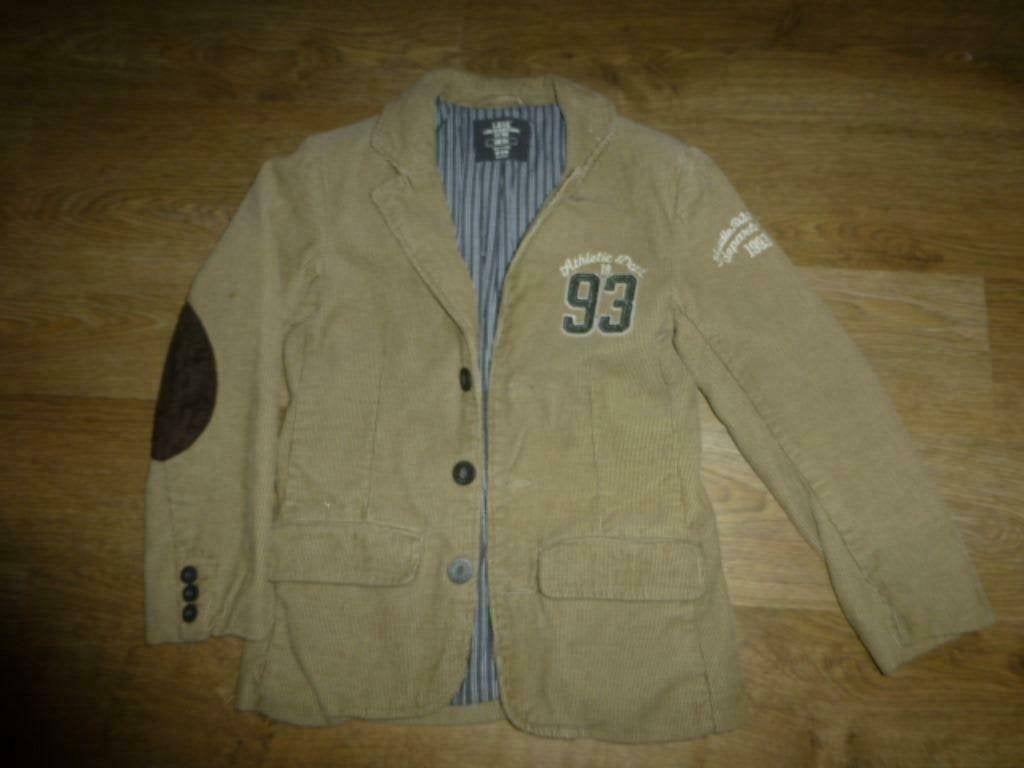 bruine velours blazer H&M maat 134, Gebruikt, H&M, Ophalen of Verzenden, Jongen