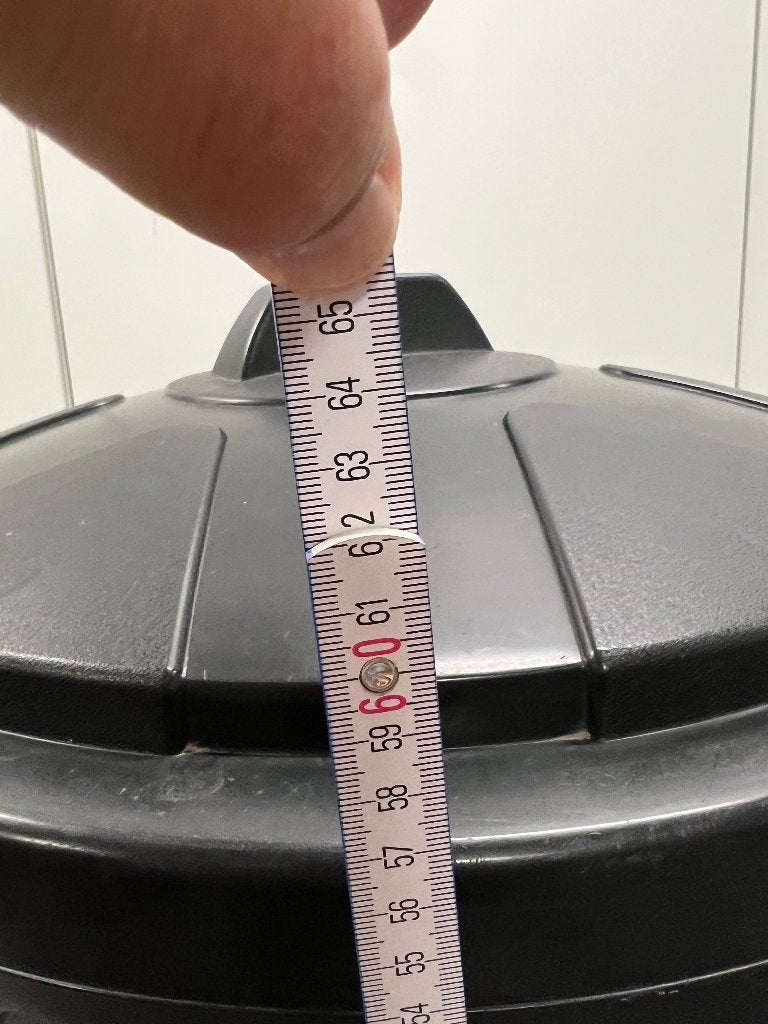 2 vuilbakken met afsluitbaar deksel, Ophalen, Kunststof, 50 tot 75 cm, 40 liter of meer