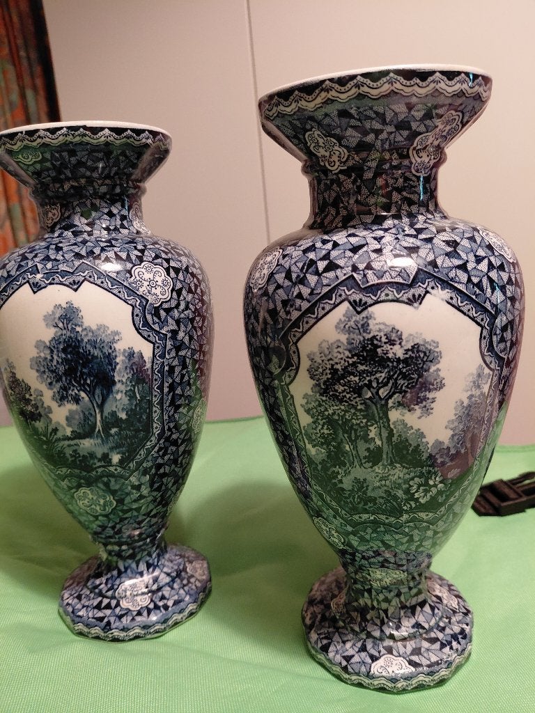 Vazen in blauwe keramiek. Villeroy & Boch, Antiek en Kunst, Ophalen of Verzenden