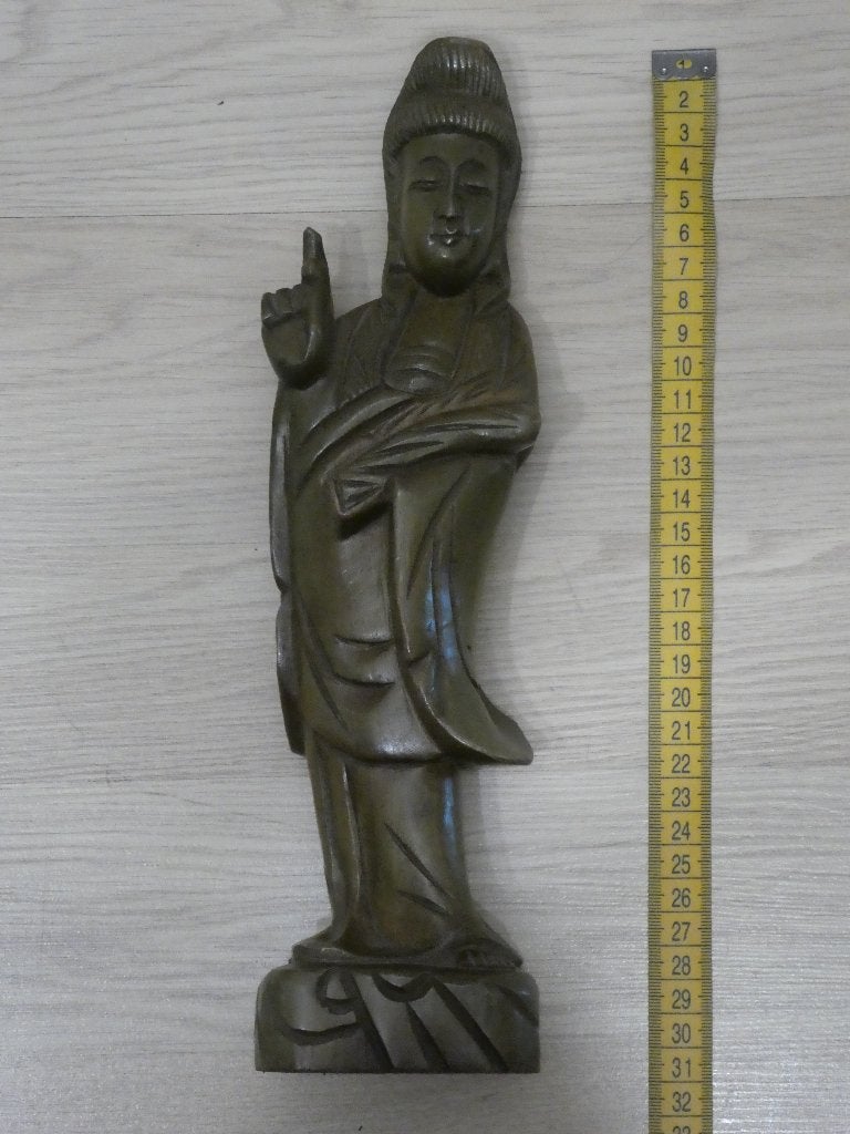 Statue chinoise en bois, Antiquités & Art, Art | Sculptures & Bois, Statue, Bois, Asie, Fait main