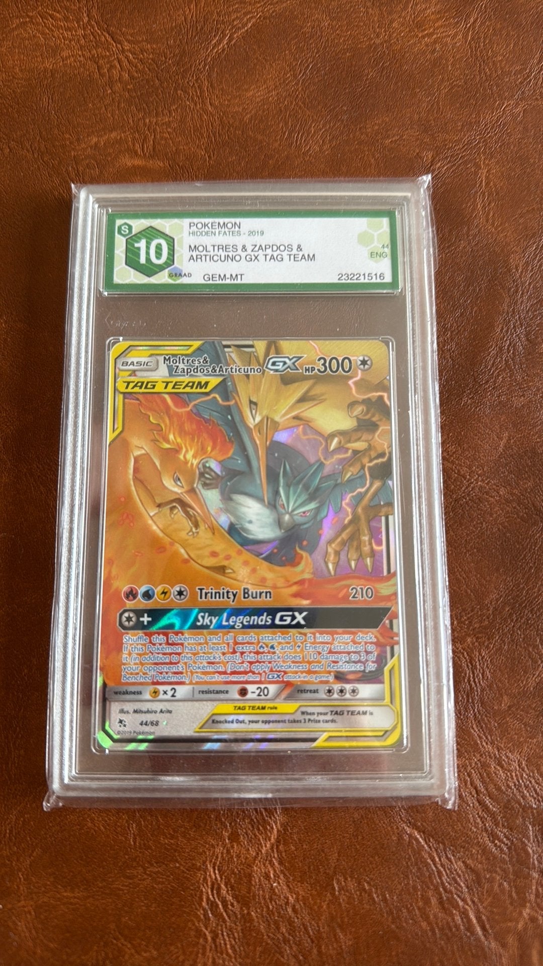 Pokémon Moltres Zapdos Articuno GX 44/68 – Hidden Fates, Enlèvement, Comme neuf