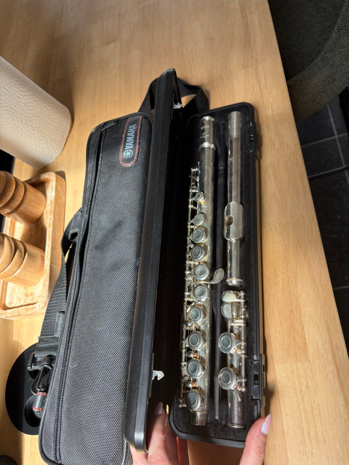 Dwarsfluit YAMAHA 211 established 1887, Muziek en Instrumenten, Ophalen, Gebruikt, Dwarsfluit, Met koffer of tas