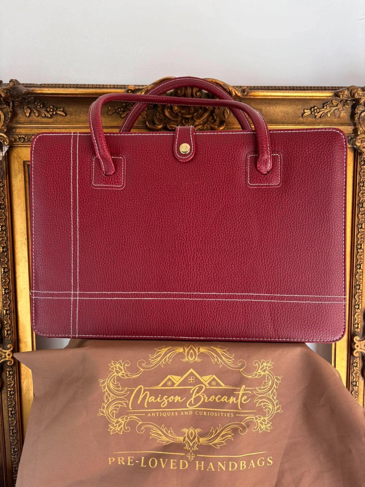 Pierre Balmain — Sac d'affaires/sac à main bordeaux, Enlèvement ou Envoi, Comme neuf, Sac à main