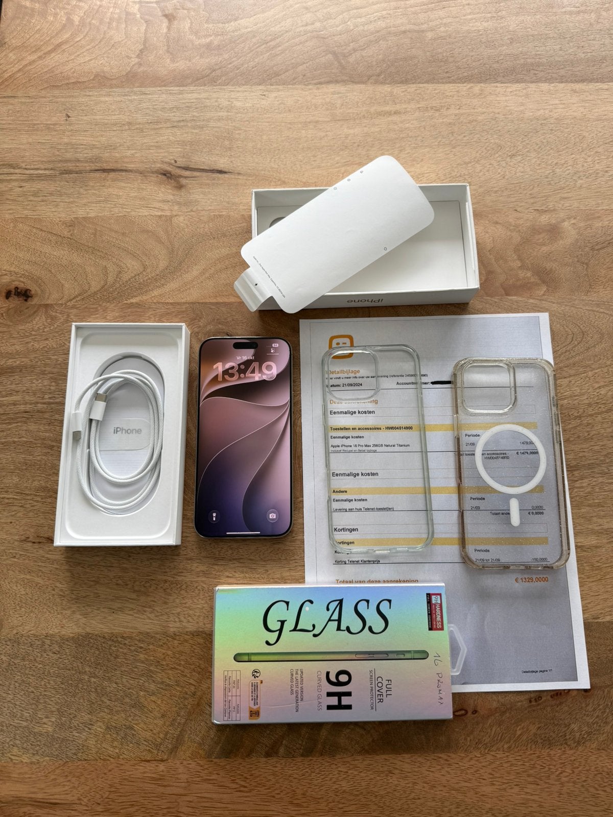 iPhone 16 Pro Max 256 gb Naturel Titanium, Telecommunicatie, 256 GB, 88 %, IPhone 16 Pro Max, Ophalen of Verzenden