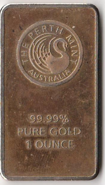 replica gouden baar van de Perth Mint, 1 ounce, Ophalen, Goud
