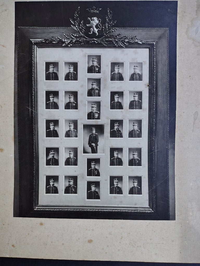 Rijkswachters officieren kabinetfoto, Ophalen of Verzenden, Rijkswacht, Foto of Poster
