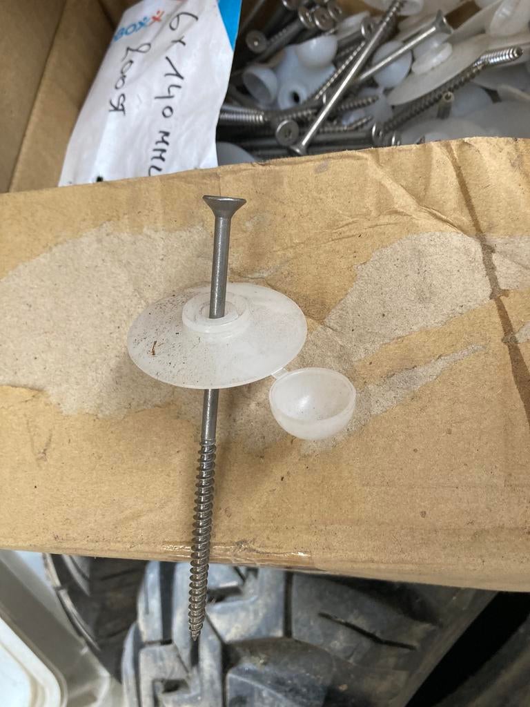 Dakplaat schroeven inox A2 m6x140 200 stuks, Bricolage & Construction, Quincaillerie & Fixations, Enlèvement, Vis, Inox
