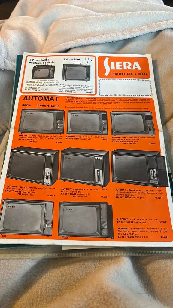 Publicitée siera tv radio platine tourne disque, Ophalen of Verzenden