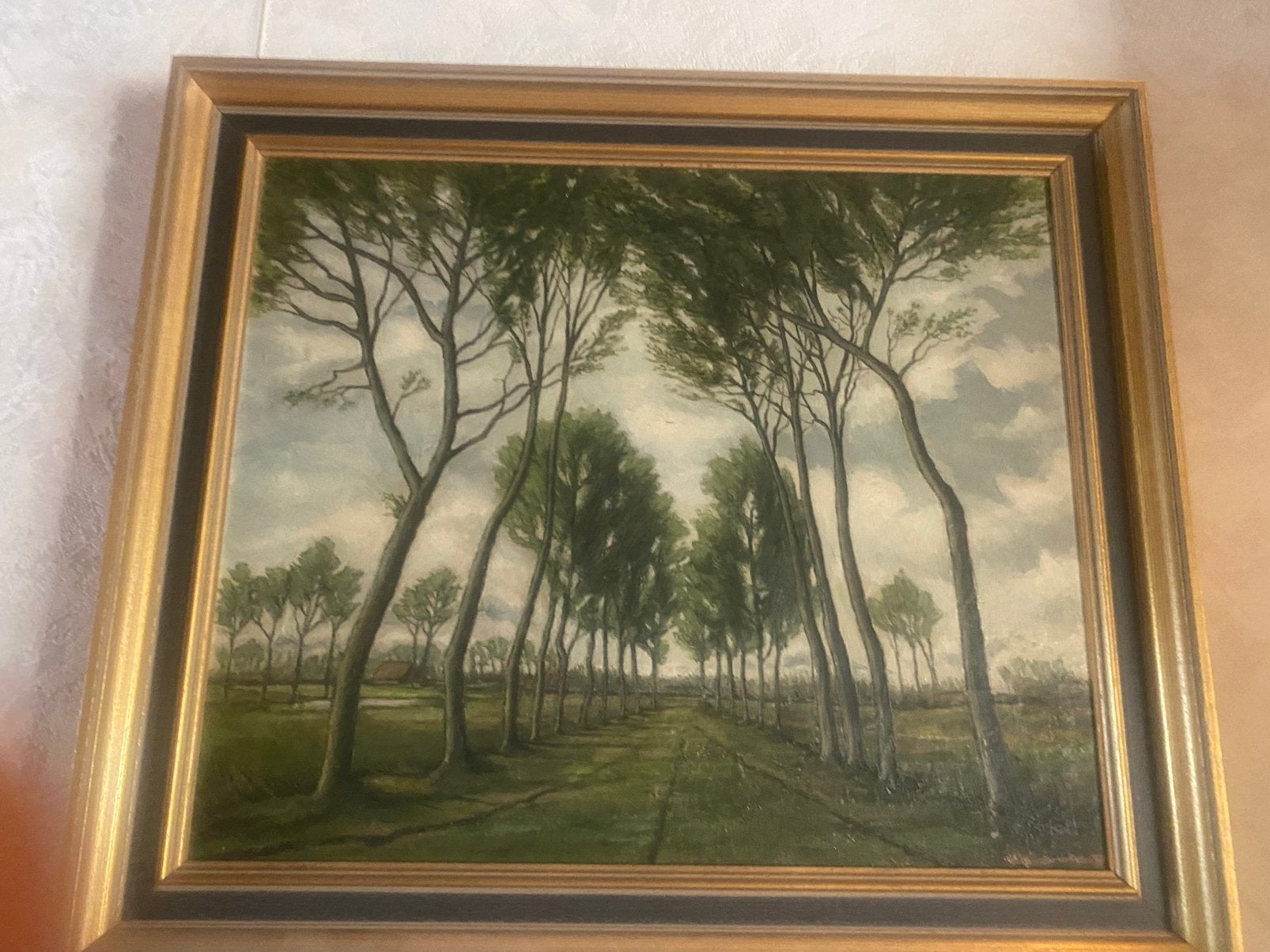 Mooi stilleven van kunstschilder A.Vanderveken 1970, Peinture à l'huile, Paysage, Enlèvement, Toile