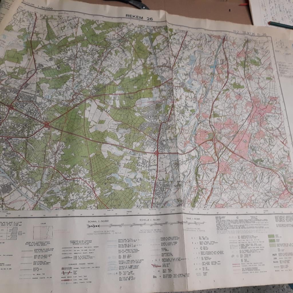 Topografische kaarten Limburg, Ophalen of Verzenden, Gelezen, België, Landkaart