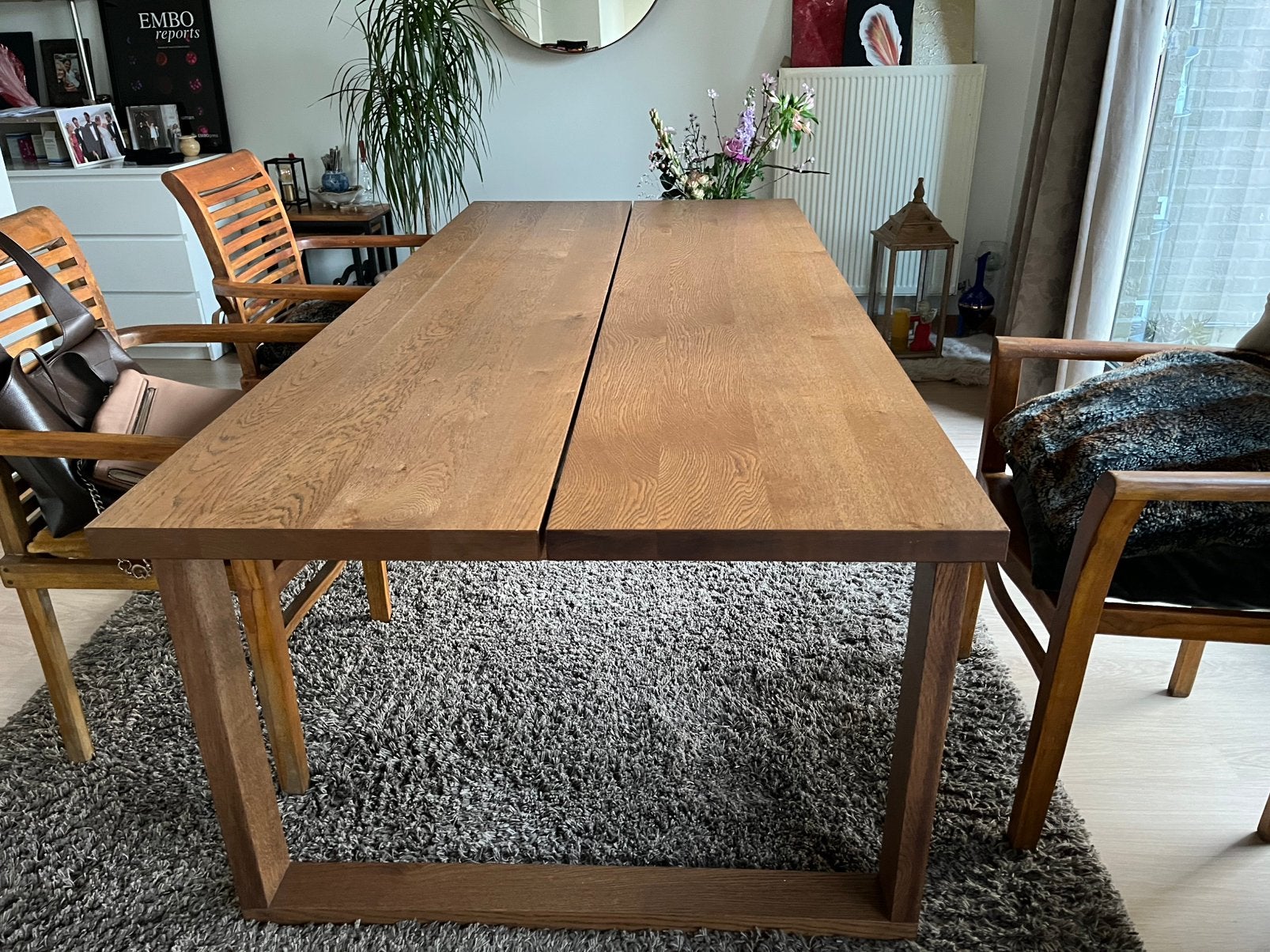 Ikea eetafel, Huis en Inrichting, Tafels | Eettafels, Ophalen, Overige materialen, Gebruikt, 200 cm of meer