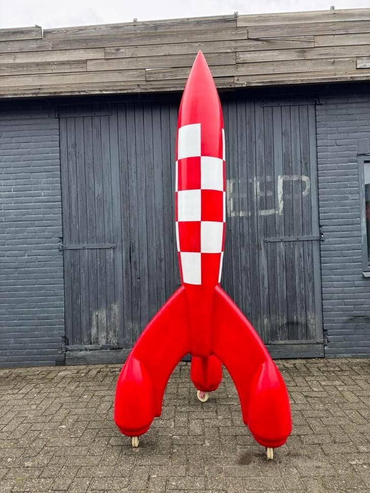 Vintage Mega Raket Beeld kuifje XXXL, Collections, Statues & Figurines