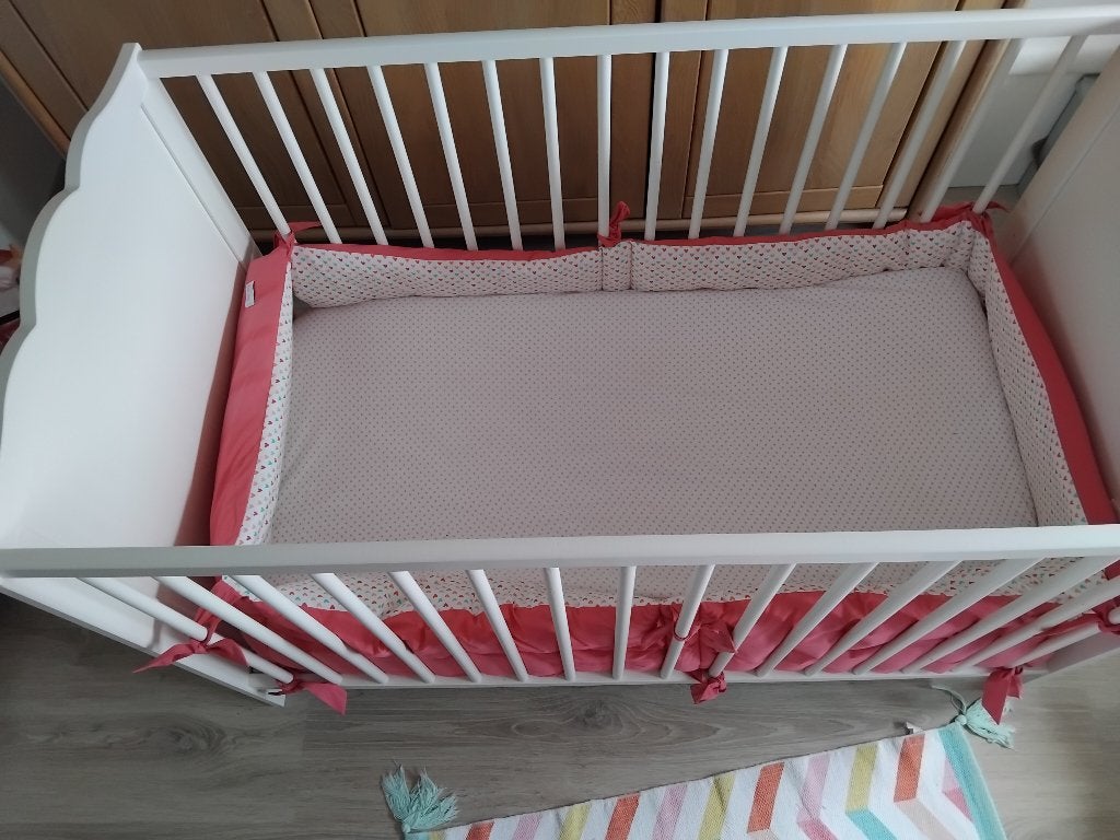 Lit bébé IKEA HENSVIK blanc – 60 120 cm, Enfants & Bébés, Enlèvement, Moins de 140 cm, Moins de 70 cm, Sommier à lattes