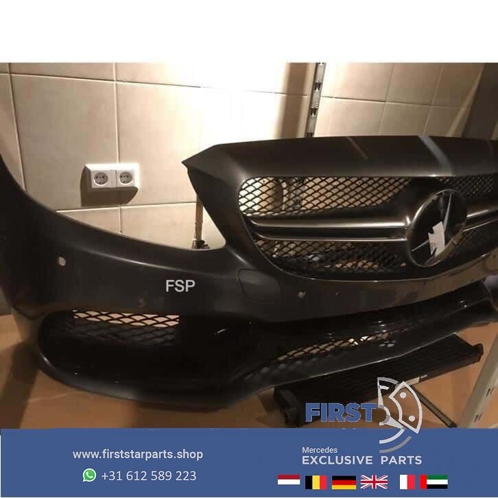W205 C43 C63 AMG Voorbumper Mercedes C Klasse 2018 AMG Gril, -, Utilisé, -, Avant