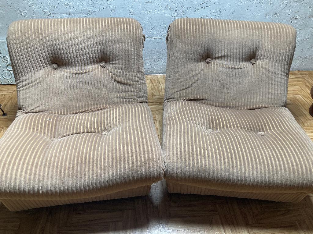 70-ties kuipzeteltjes, Huis en Inrichting, Fauteuils, Gebruikt, Stof, 100 tot 125 cm, 75 tot 100 cm, Ophalen