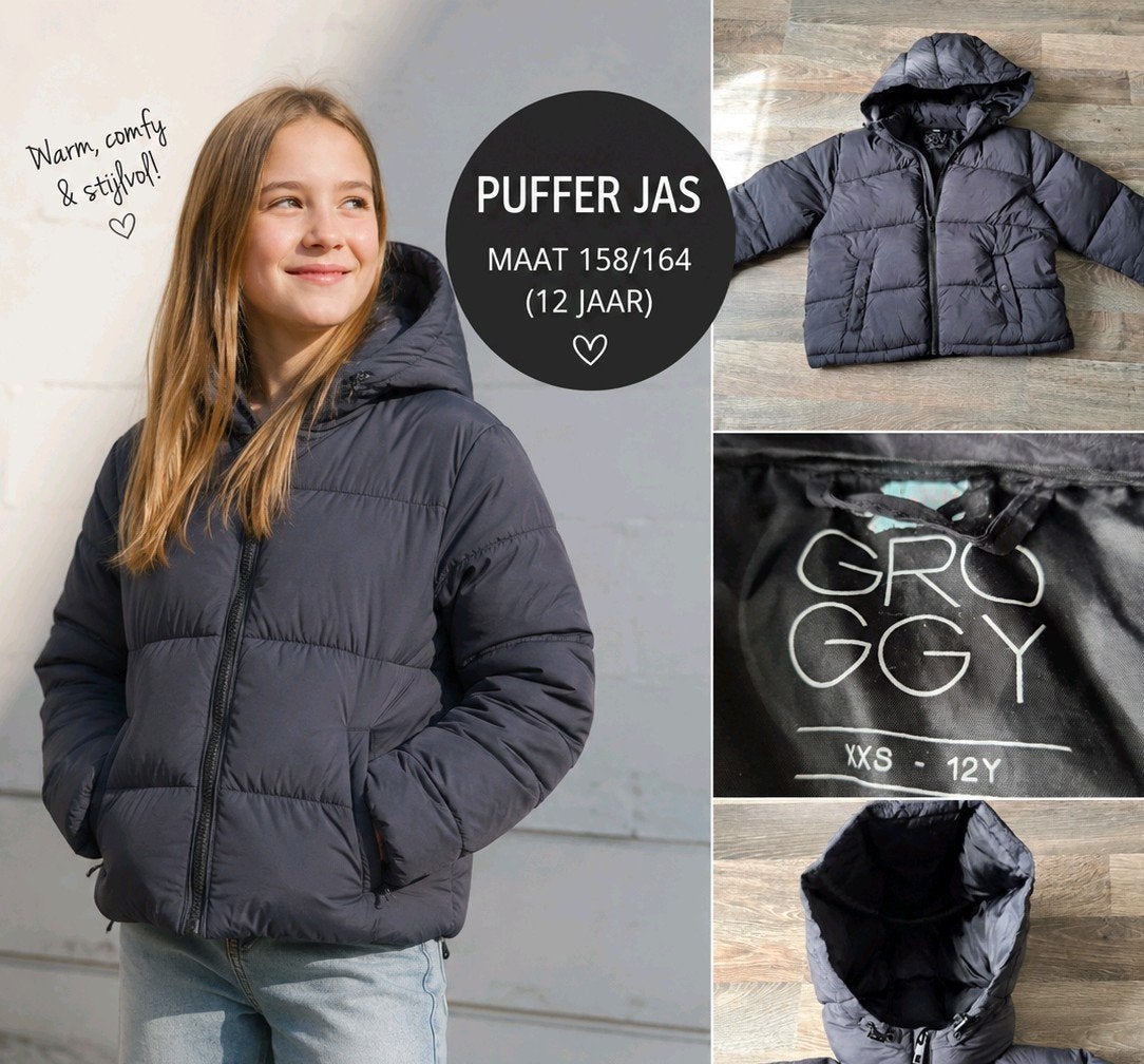 Winterjas, Ophalen, Zwart