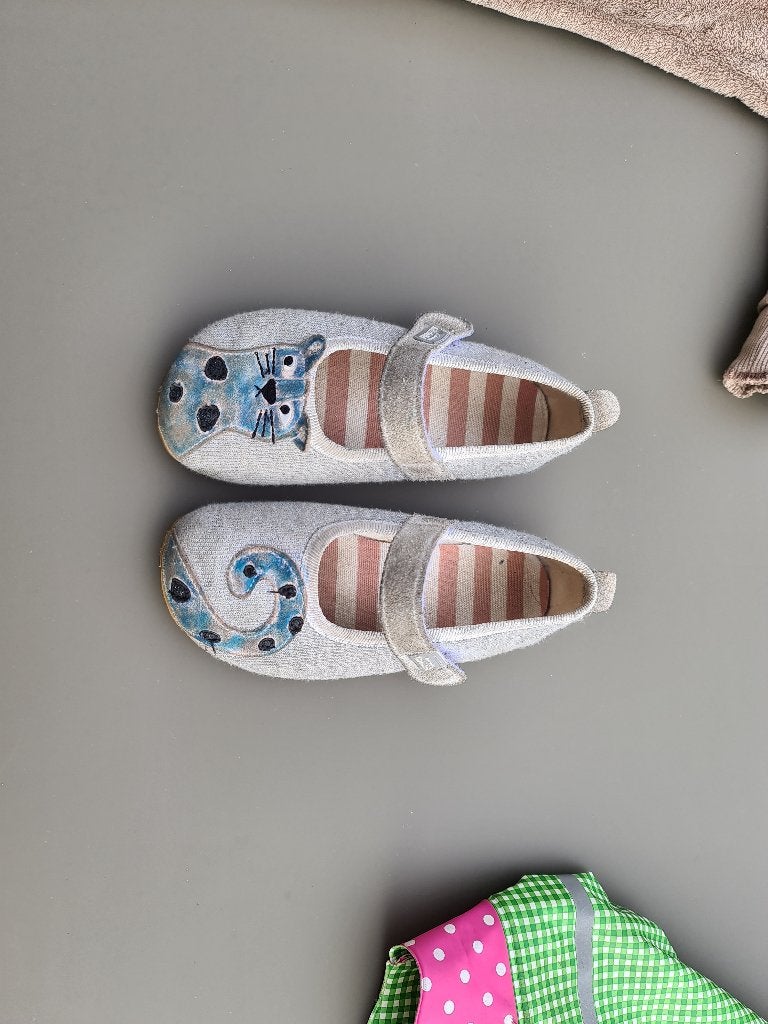 pantoffels, sloefjes, schoenen, met blauwe kat, 30, Enlèvement, Comme neuf, Chaussures