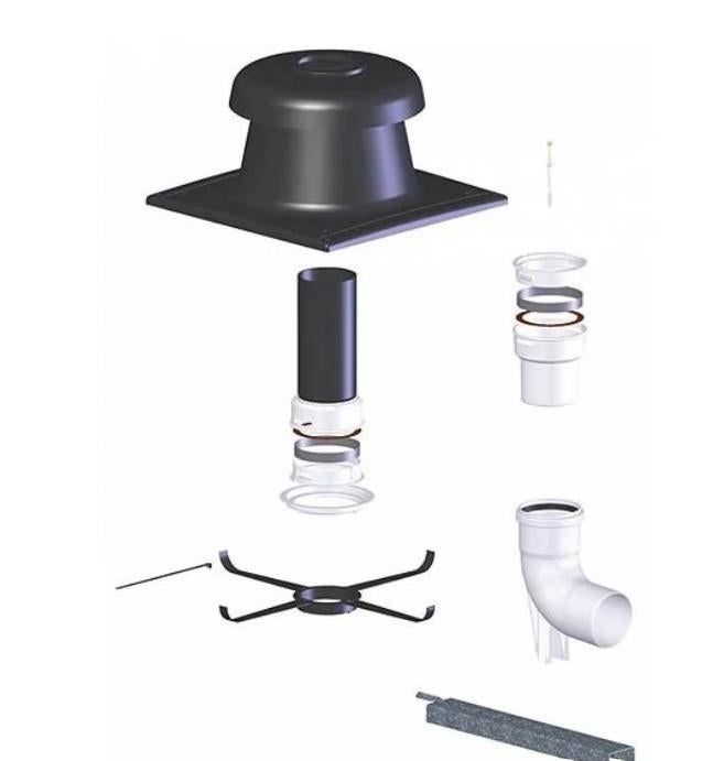 Kit voor condensatieschoorsteen, Ophalen, Brico Quiévrain, Info.bricoquievrain@gmail.com, Rue de Mons 164c