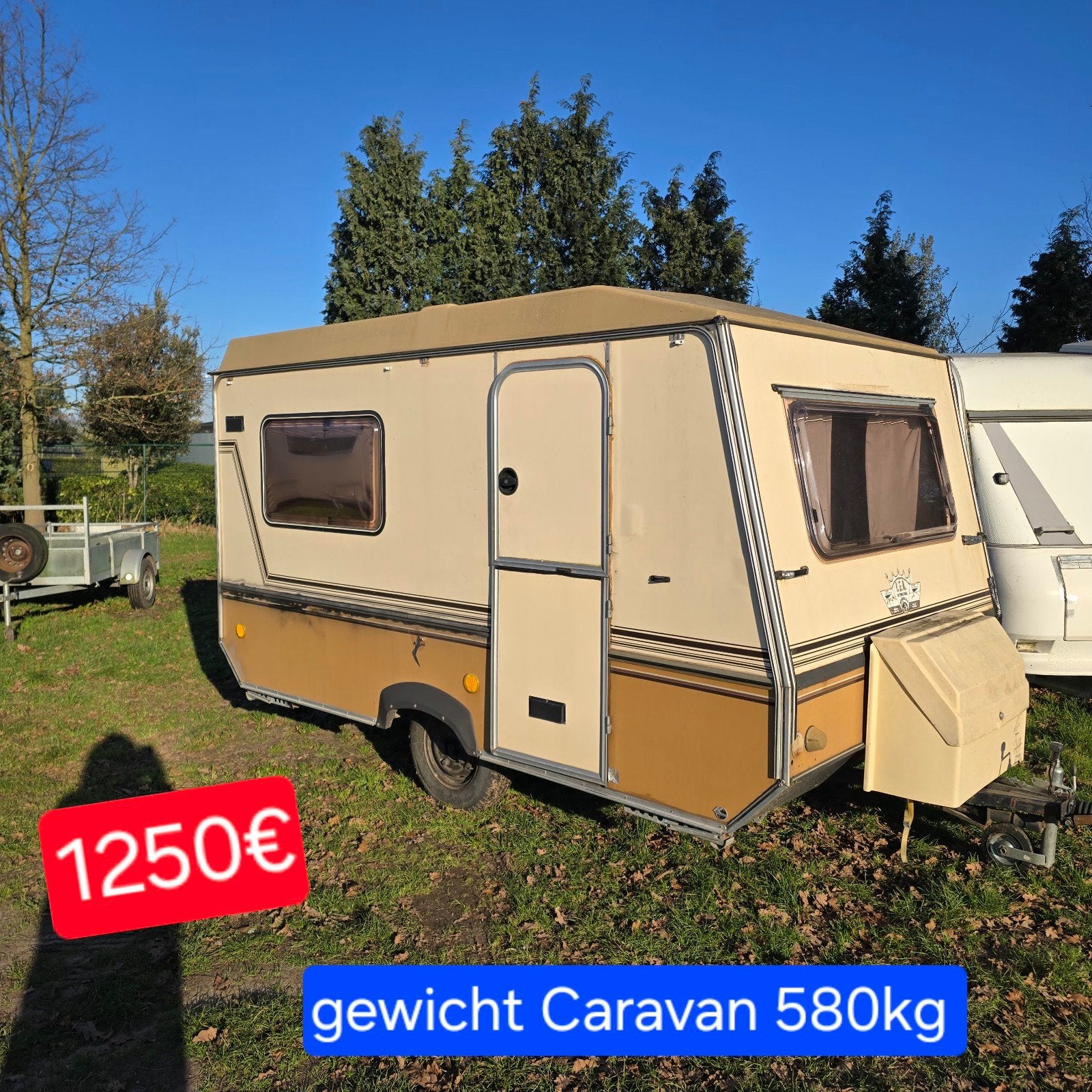 Caravan 750kg rijbewijs B foodtruck werfkeet bouw motocross, Caravans en Kamperen, Ophalen
