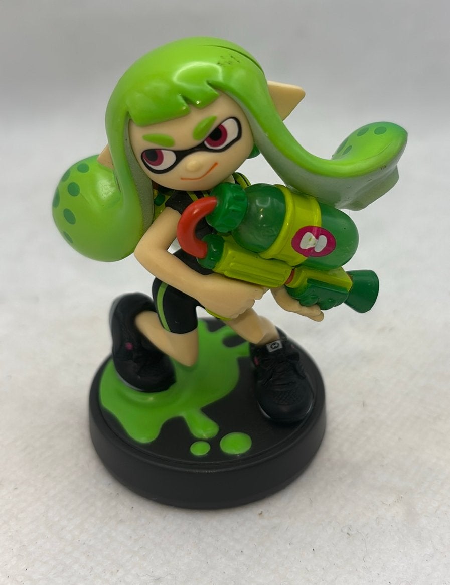 Nintendo Amiibo Inkling Girl Green – Splatoon – Figure, Ophalen of Verzenden, Zo goed als nieuw
