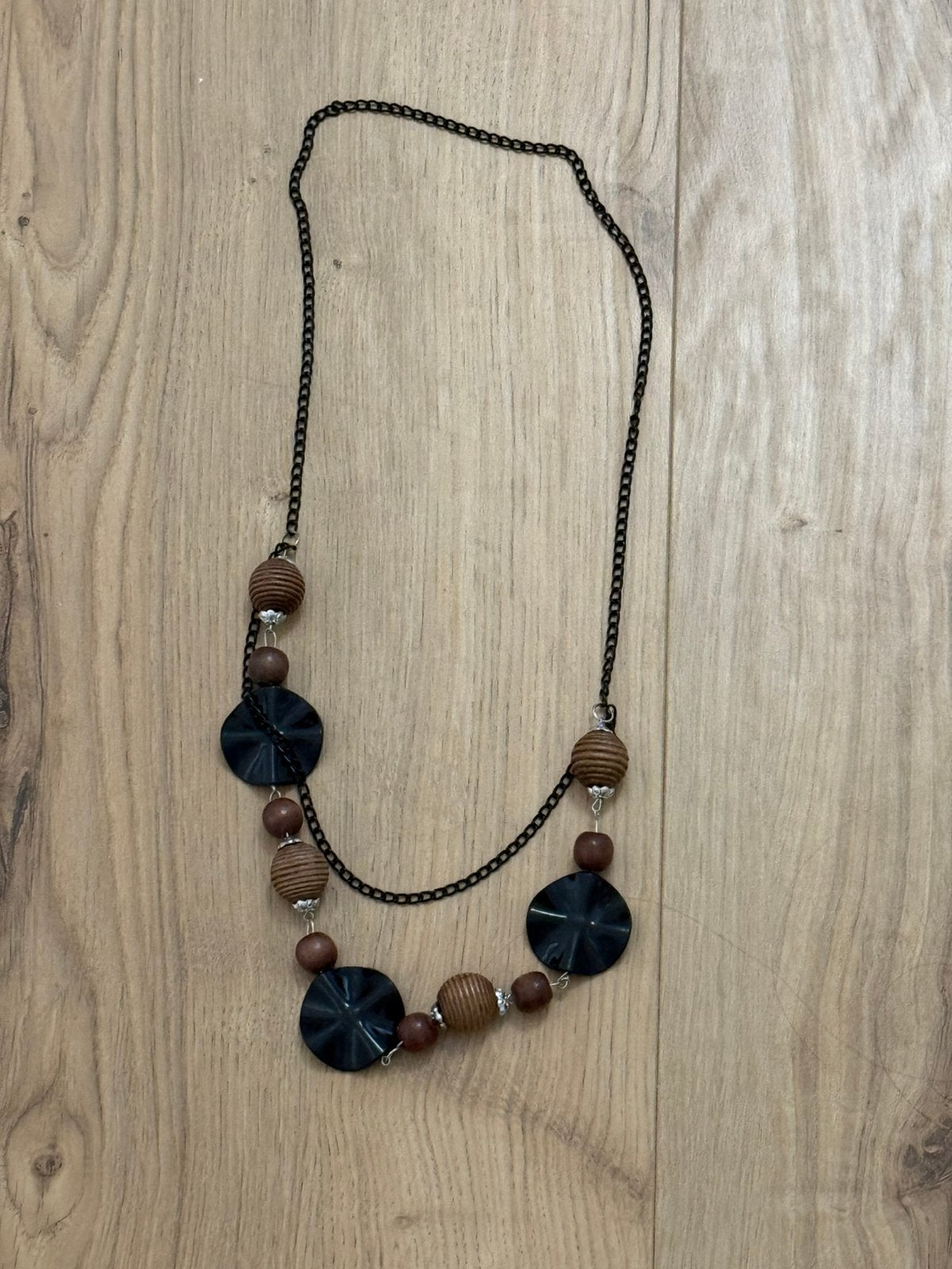 Statement ketting, Ophalen of Verzenden, Zo goed als nieuw, Zwart, Overige materialen