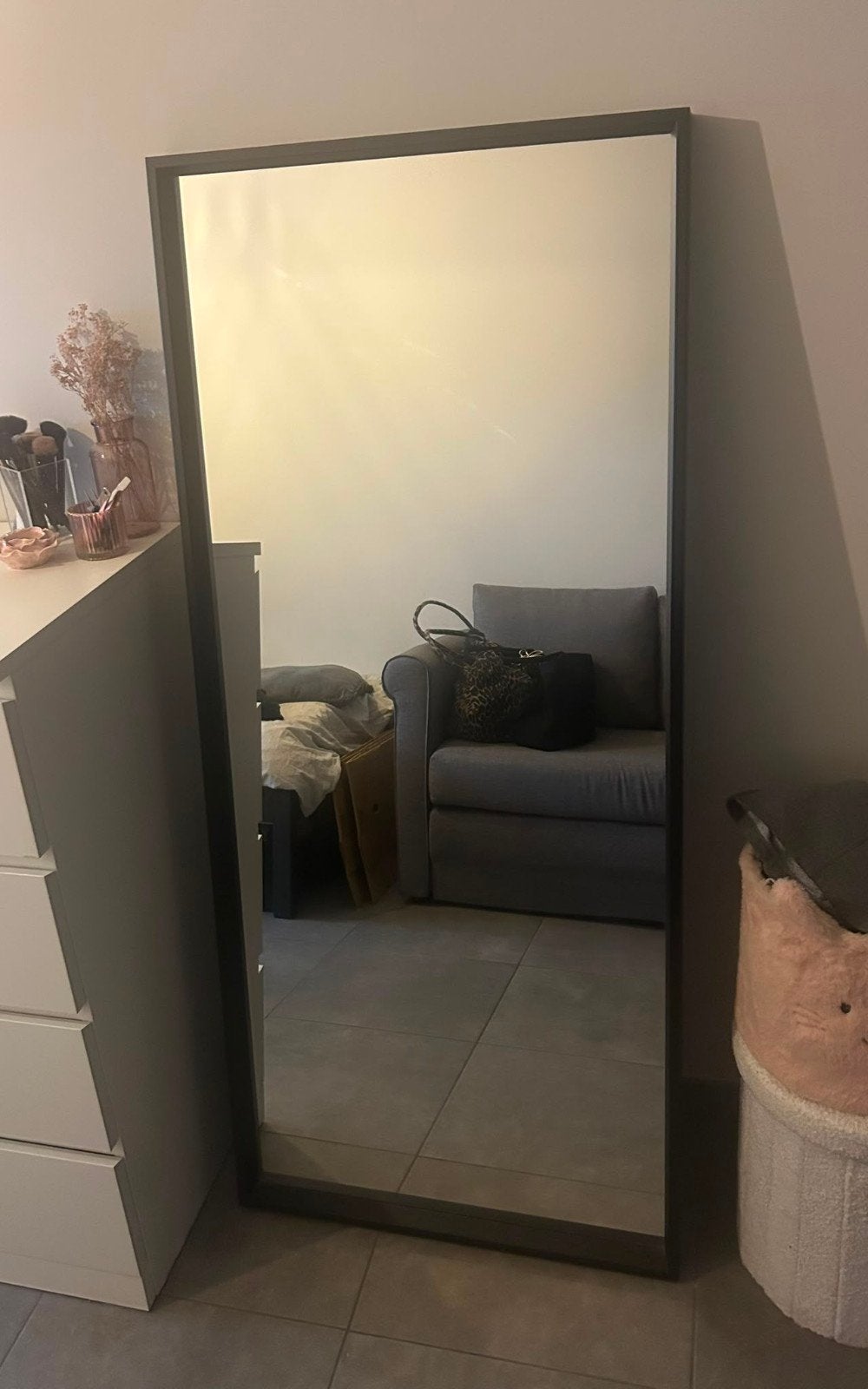 Ikea Nissedal Speigel, Ophalen, 100 tot 150 cm, Zo goed als nieuw, Rechthoekig