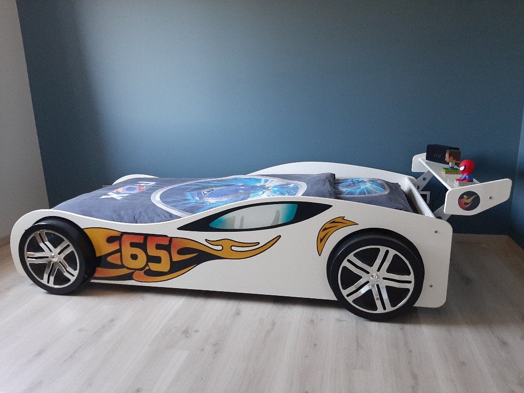 Vipack Autobed + matras + dekbed, 180 cm of meer, Ophalen, Lattenbodem, 100 cm of meer