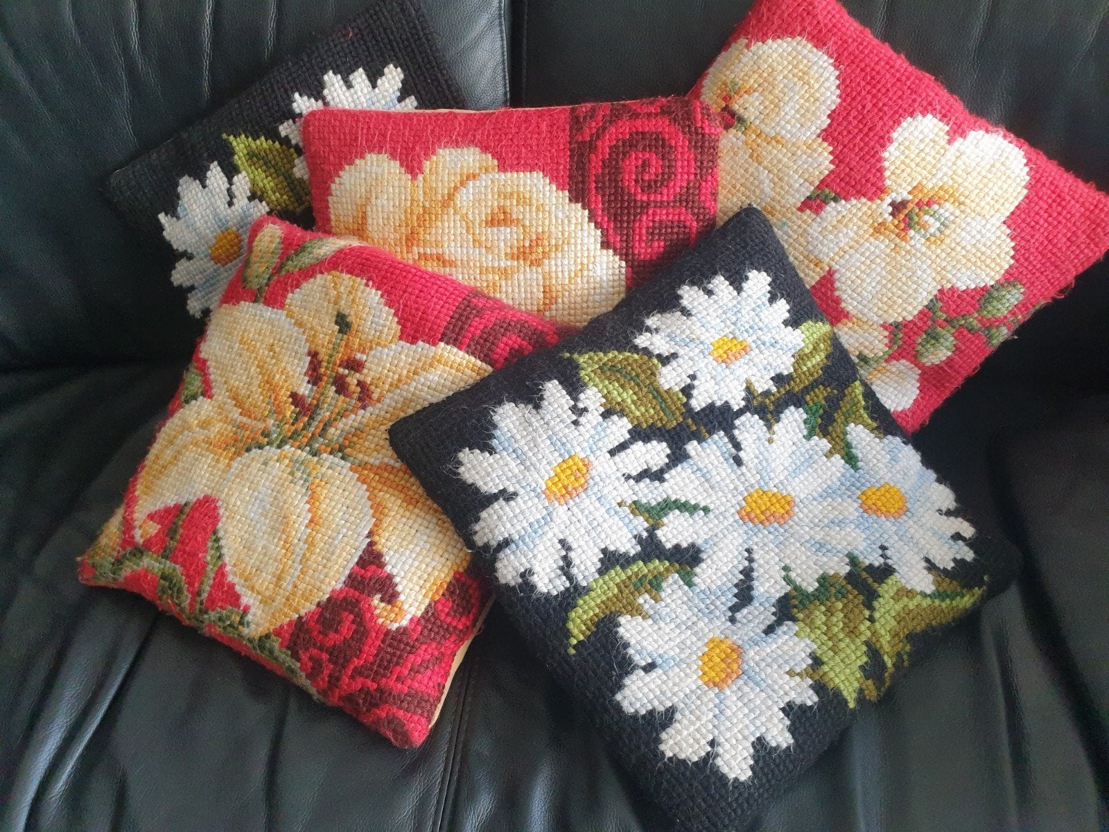 handmade vintage kussenovertrek, Huis en Inrichting, Ophalen, Wit, Handgemaakt, Vierkant