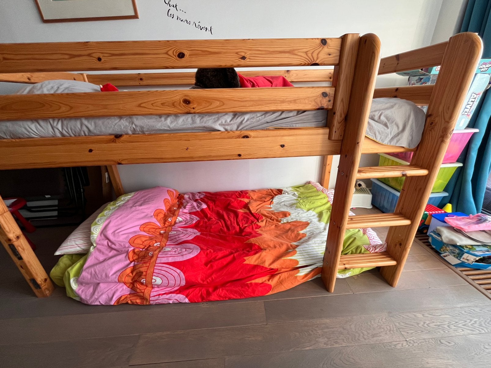 Lit superposé pour enfants en bois massif. Flexa. danois, Enfants & Bébés, Enlèvement, Utilisé, Lit mezzanine