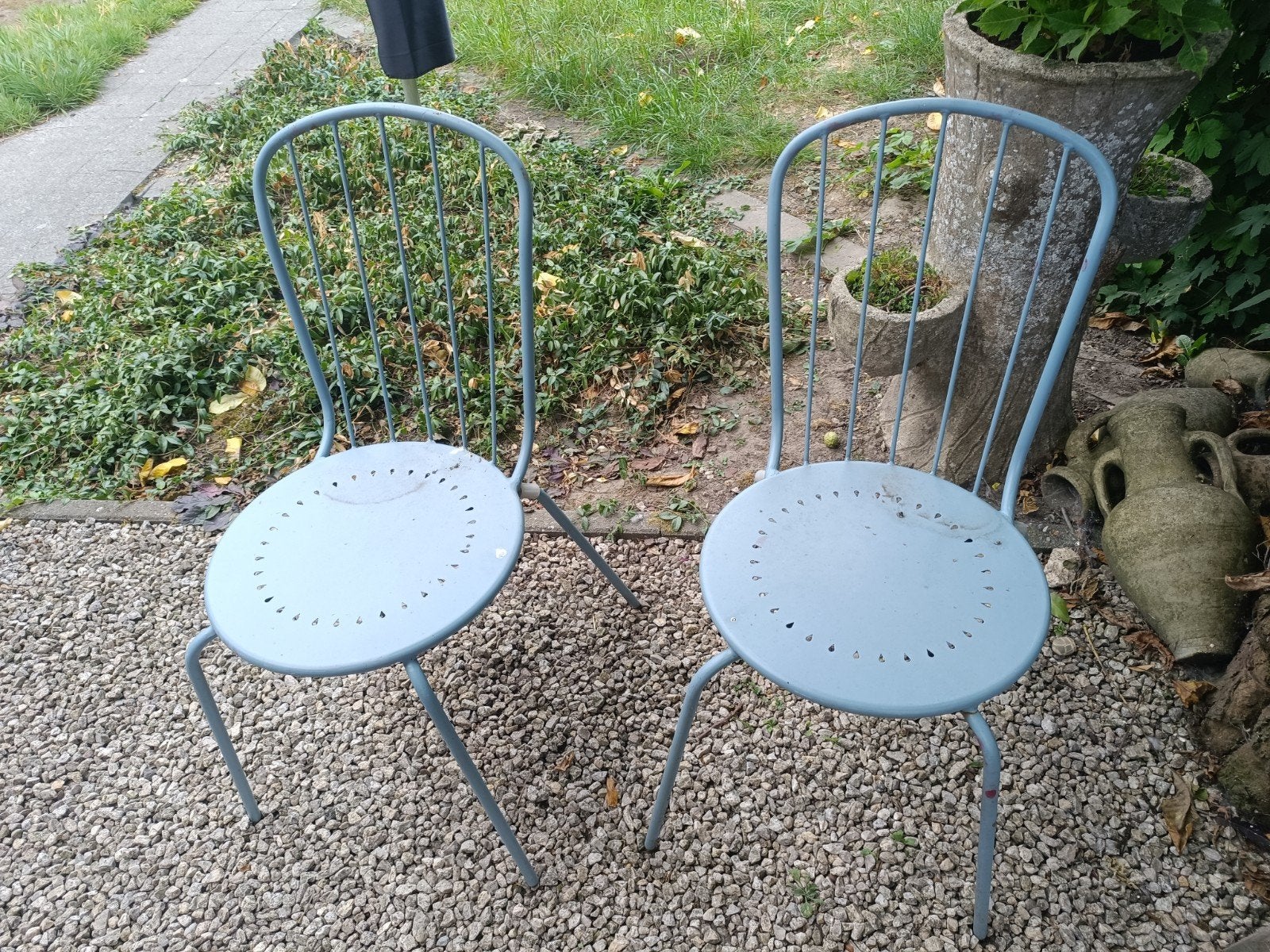 2 chaises de jardin en métal, Chaise, Salons de jardin, Aluminium, Enlèvement
