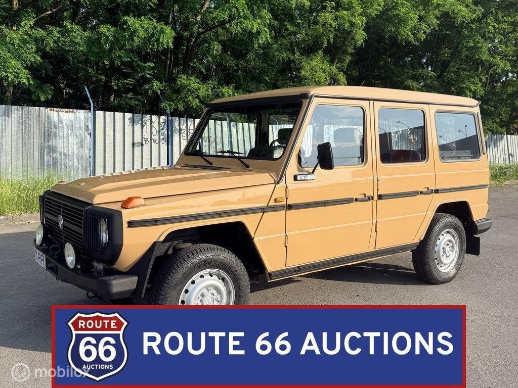 Mercedes-Benz 230 G | 1983 | Route 66 Auctions, Auto's, Zwart, Mercedes-Benz, Bedrijf, Handgeschakeld